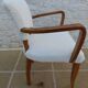 Fauteuil bridge chic art déco année 50 totalement restauré et cousu main