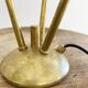 Italian three-headed brass lamp, 50s design