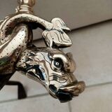 18th Century Dolphin Andirons