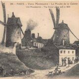 Peinture à l'huile vintage française sur Montmartre au 17ème siècle, signée Gatacre