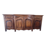 Magnificent low rustic sideboard pegged for the dining room