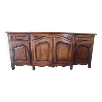 Magnificent low rustic sideboard pegged for the dining room