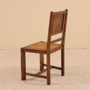 Solid oak chairs, France, 1950s