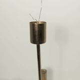 5-branch chandelier in gold and blown glass with gold sequins, 1960