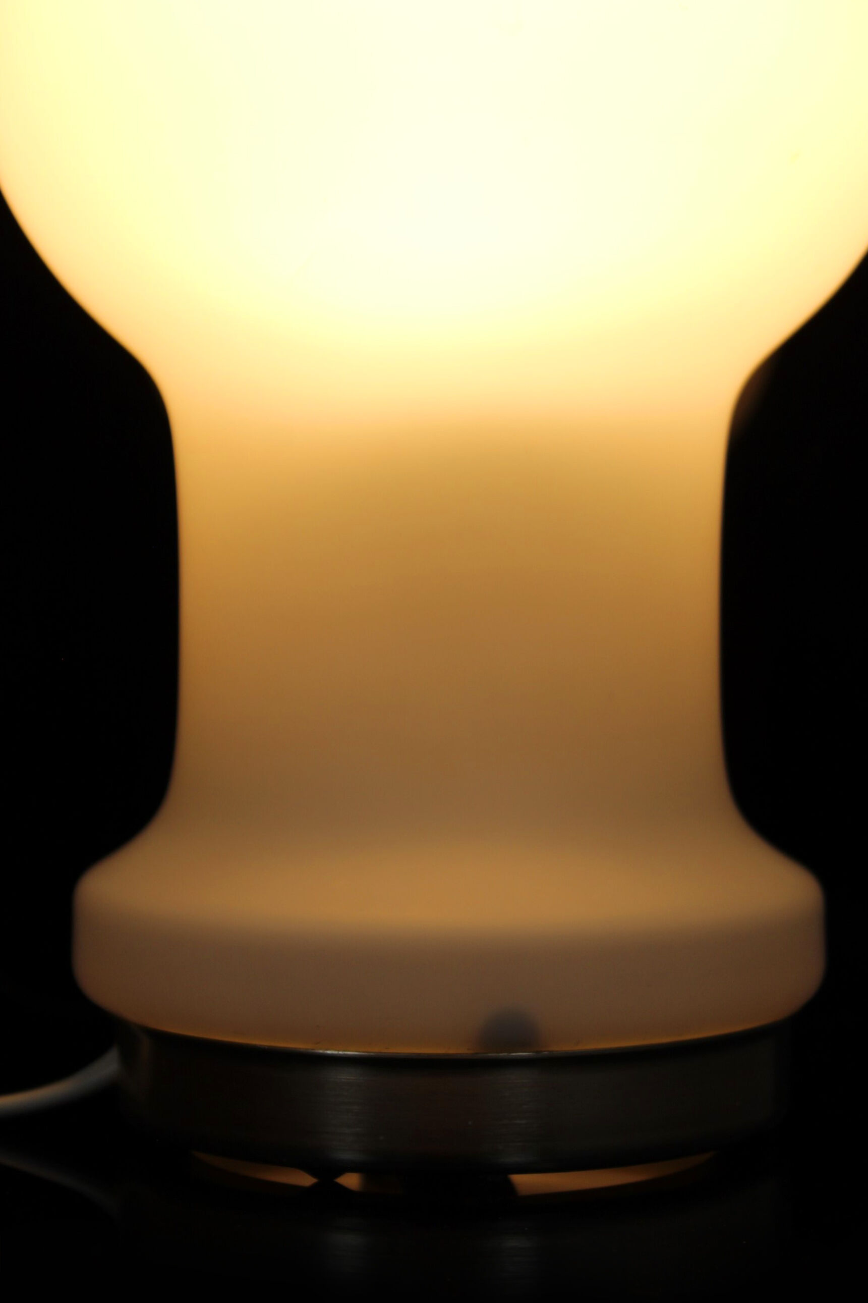 Vintage Glass Table Lamp from Osvětlovací Sklo, 1970s