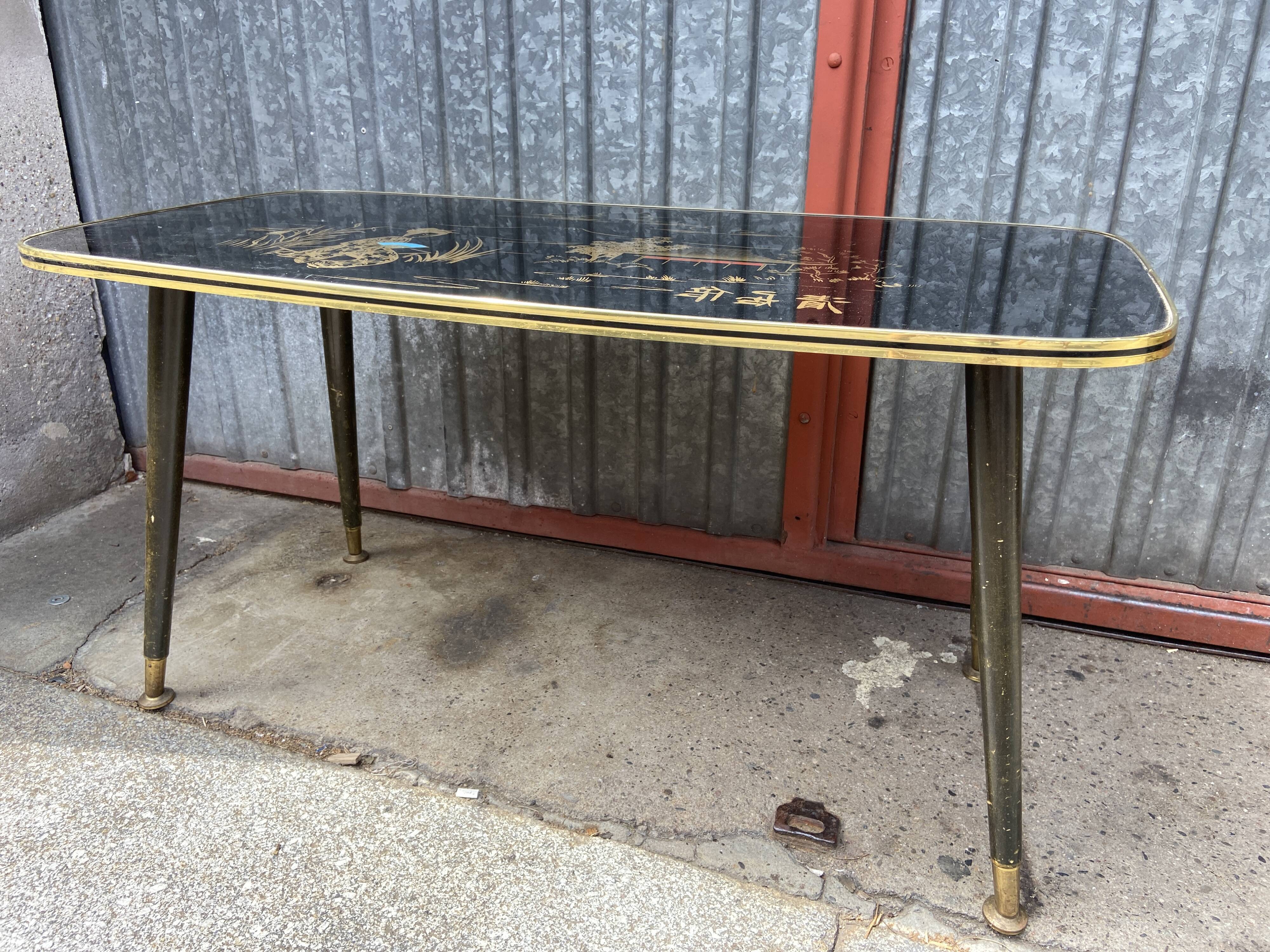 French coffee table vintage design 1970