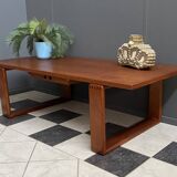 Large Teak coffee table with serving tray 1970s EMC Mobler Denmark
