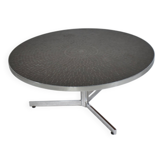 1970s Coffee Mosaic Table by Heinz Lilienthal
