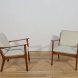 Pj112 armchairs by ole wanscher for poul jeppesens, denmark, 1960s, set of 2