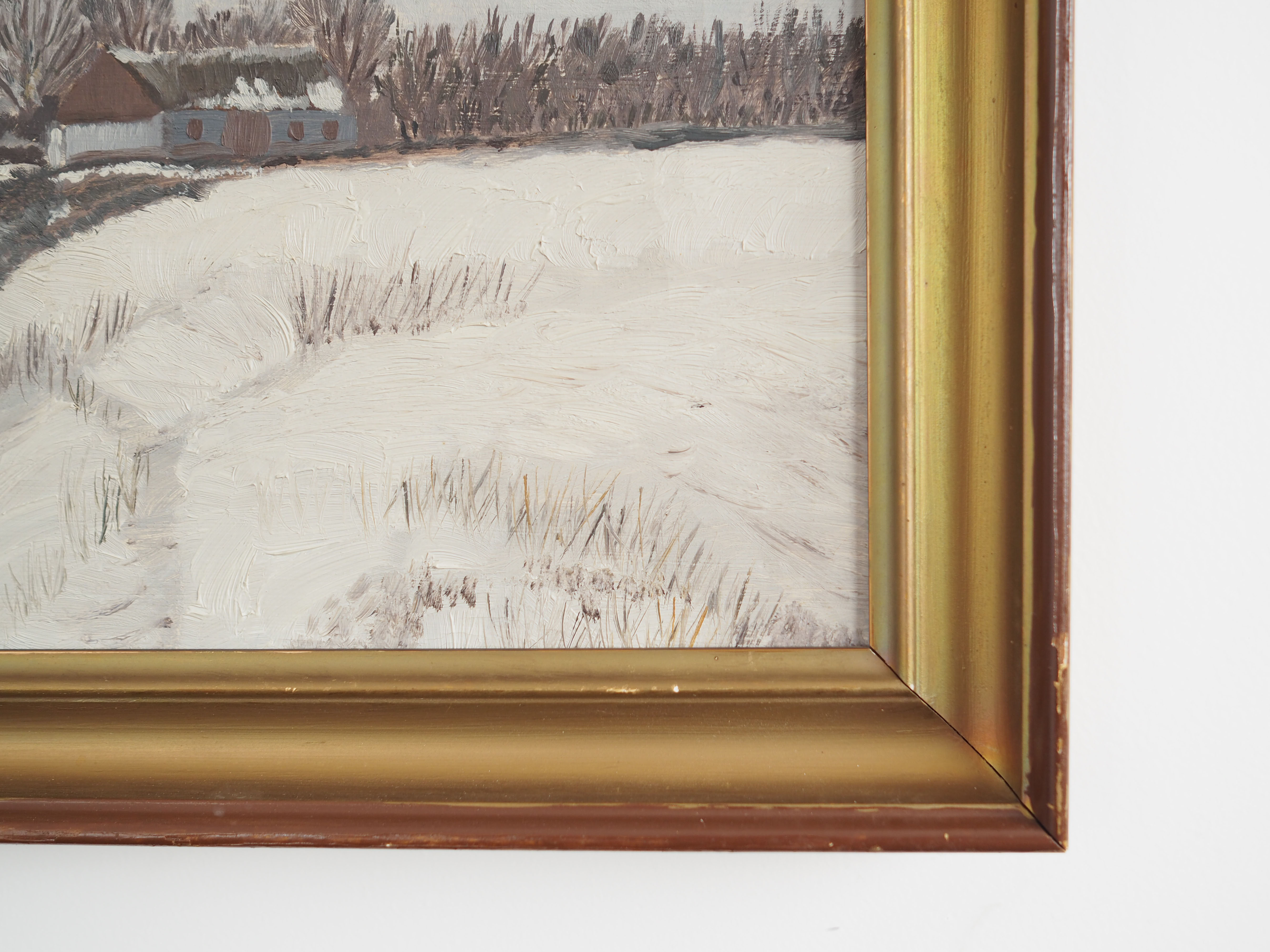 Painting, The Winterscape”, Scandinavian design, 1960s