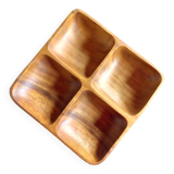 Vide poche plat apéritif bois