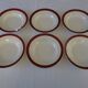 Deep plates, opaque porcelain, digoin sarreguemines, pasteur pattern