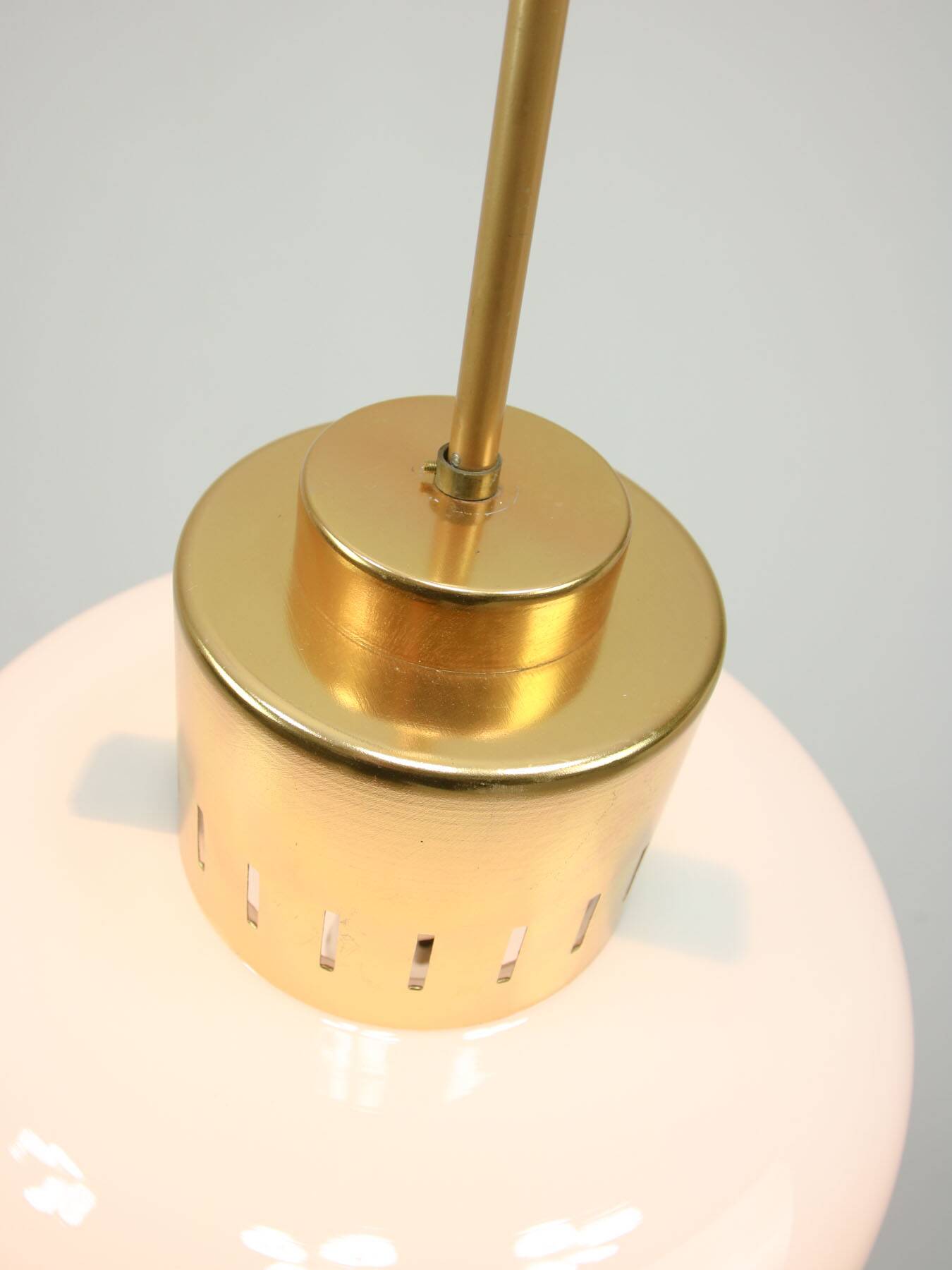 Pair of Mid-Century Opaline Pendant Lamps, 60s