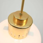 Pair of Mid-Century Opaline Pendant Lamps, 60s