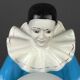 Mid-century Italian Pierrot table lamp in blue ceramic, 1960s.