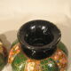 Round Pumpkin-Shaped Box in Painted Papier-Mâché