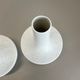 Set of 2 Op Art Biscuit Porcelain Ufo Vases by Edelstein Bavaria, Germany, 1970s