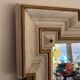 Art Nouveau wall mirror with a coloured gold frame by Meissen, 1930s, Germany.