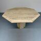 Thick travertine dining table, Italian design from the 70s, vintage