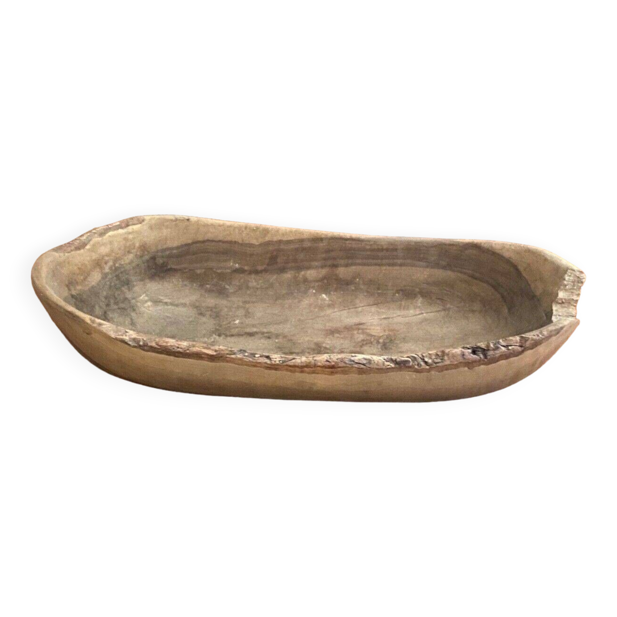 Brutalist wooden fruit bowl 1970