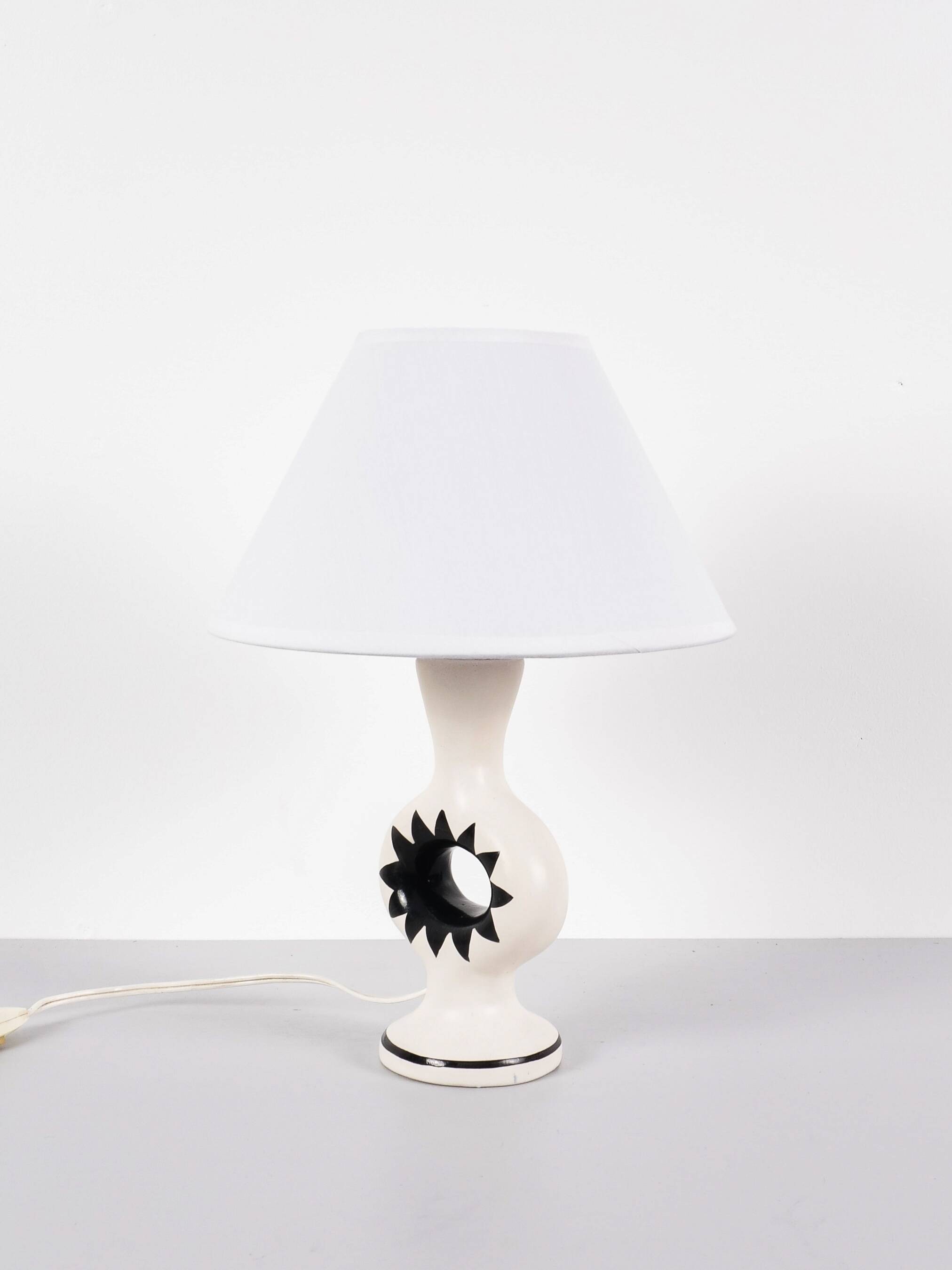 Lampe de table en céramique Roger Capron (attribué à), vers 1950