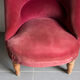 Fauteuil crapaud velours de soie