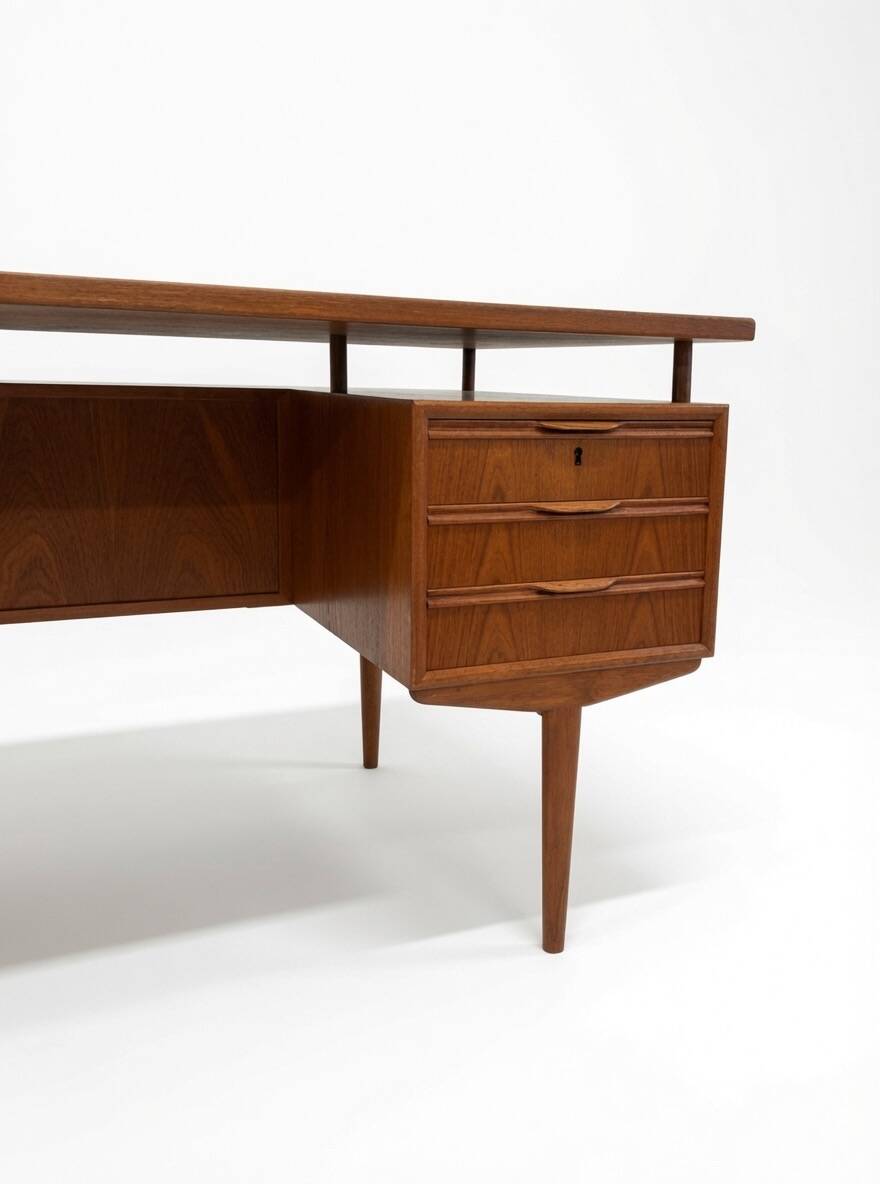 1960s Danish Teak Executive Desk