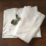 Sheet adornment and two pillowcases