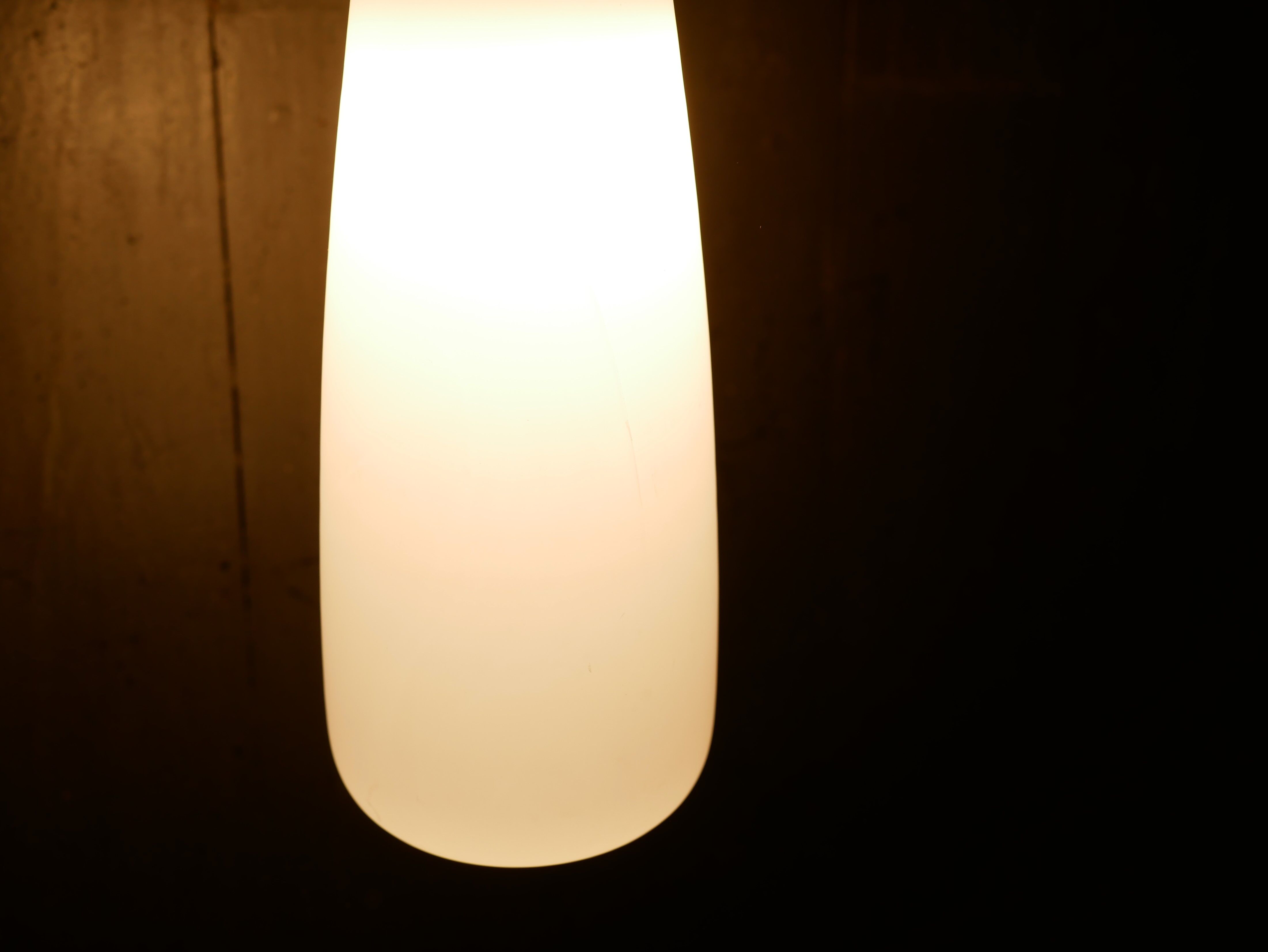 Scandinavian suspension opaline and teak by Uno and 'Sten Kristiansson' for Luxus editions