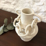 White chain vase - Cassandre Bouilly