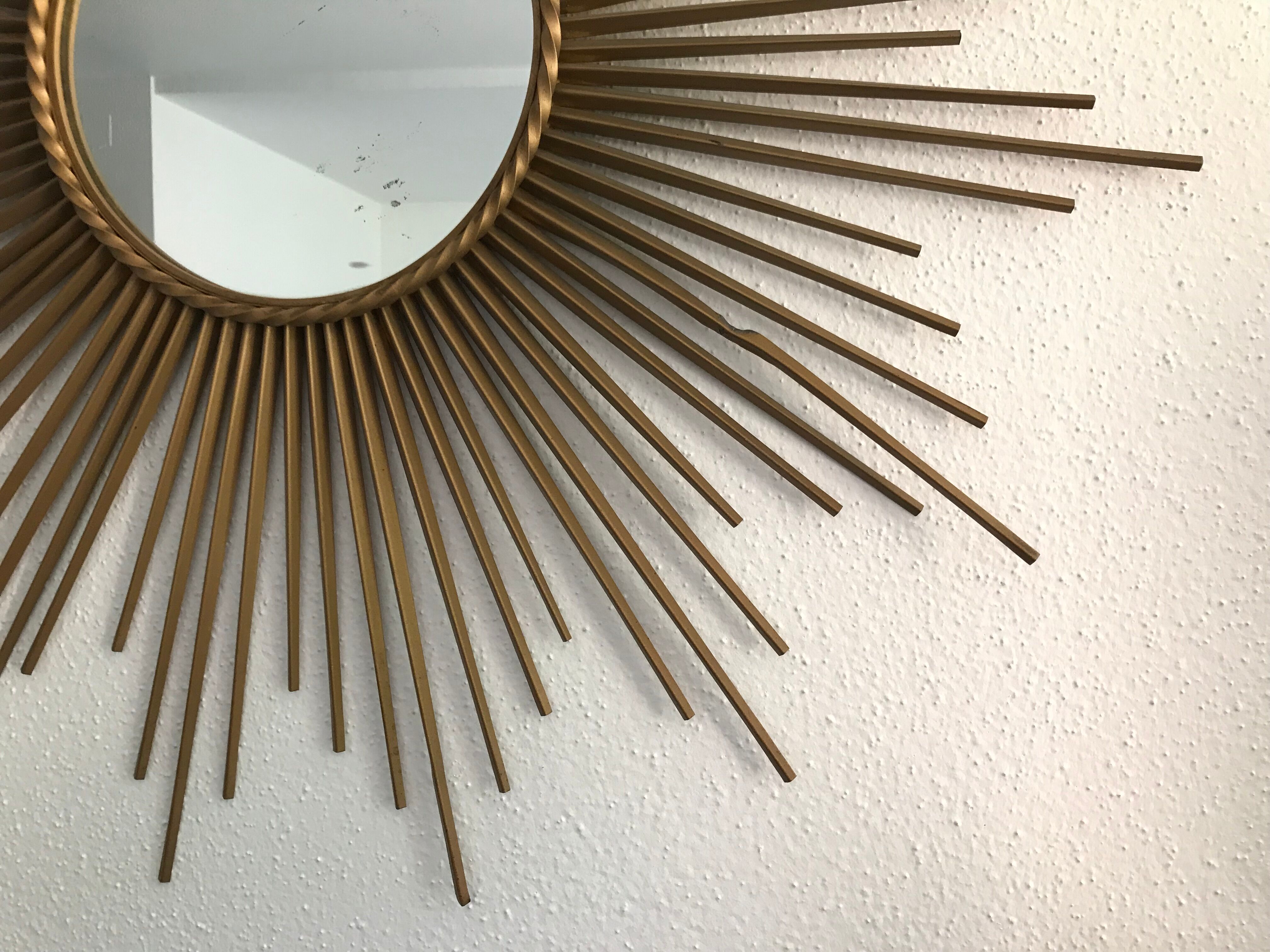 XXL mirror sun witch Chaty Vallauris 85 cm vintage deco design