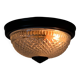 Small glass ceiling light from the 1980s, antique transparent light fixture