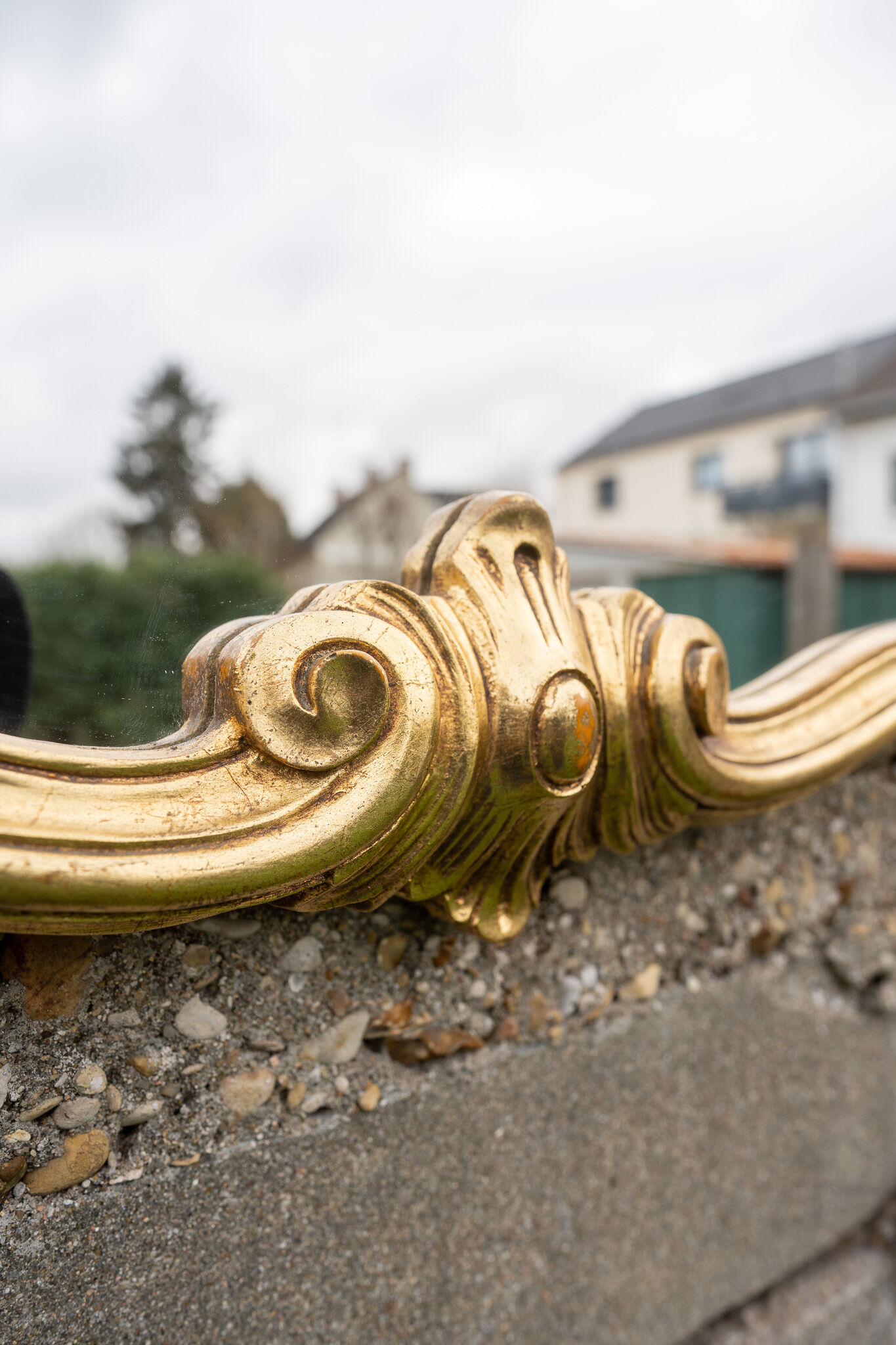 Vintage golden mirror 76x63