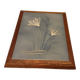 Blue tile trives enameled flowers