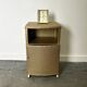 Vintage Lloyd Loom bedside cabinet champagne gold woven fibre 1930s-50s