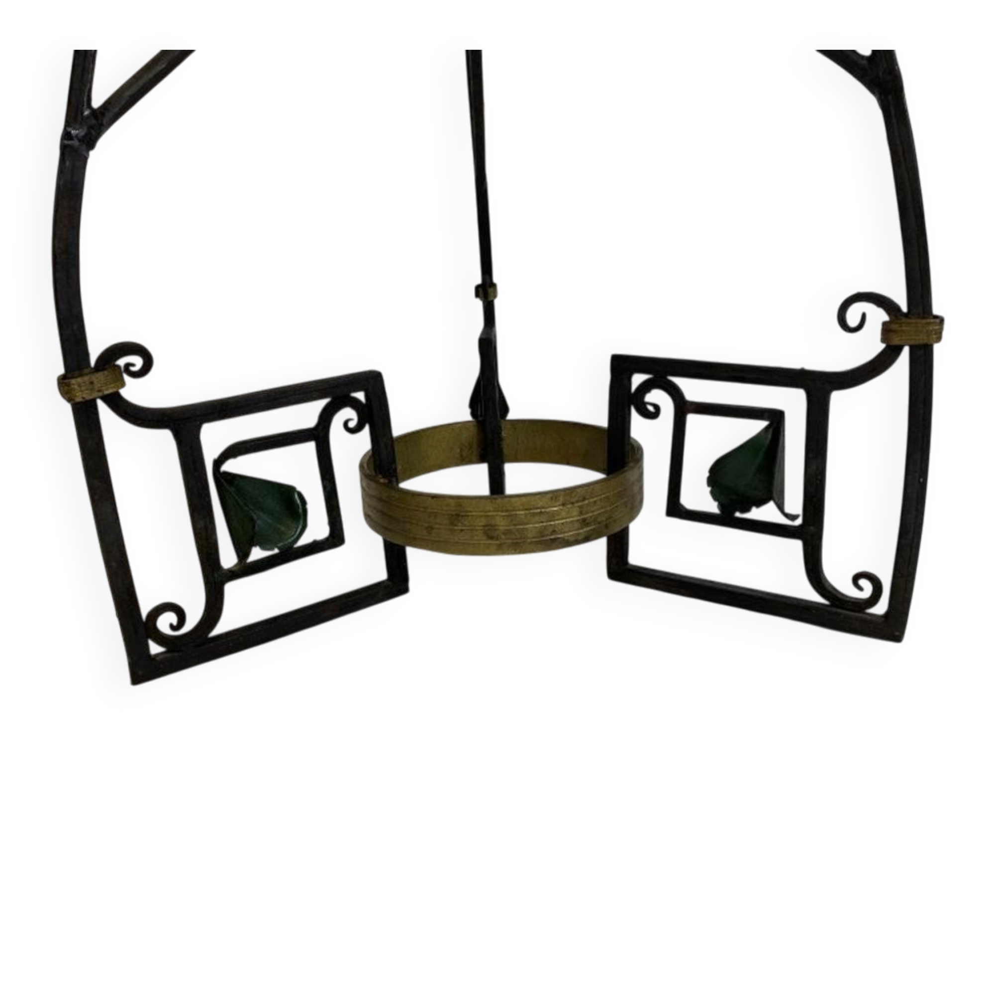 Art Nouveau wrought iron flower support