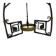 Art Nouveau wrought iron flower support