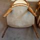 Pair of Louis XVI style medallion armchairs, late 19th / early 20th century.