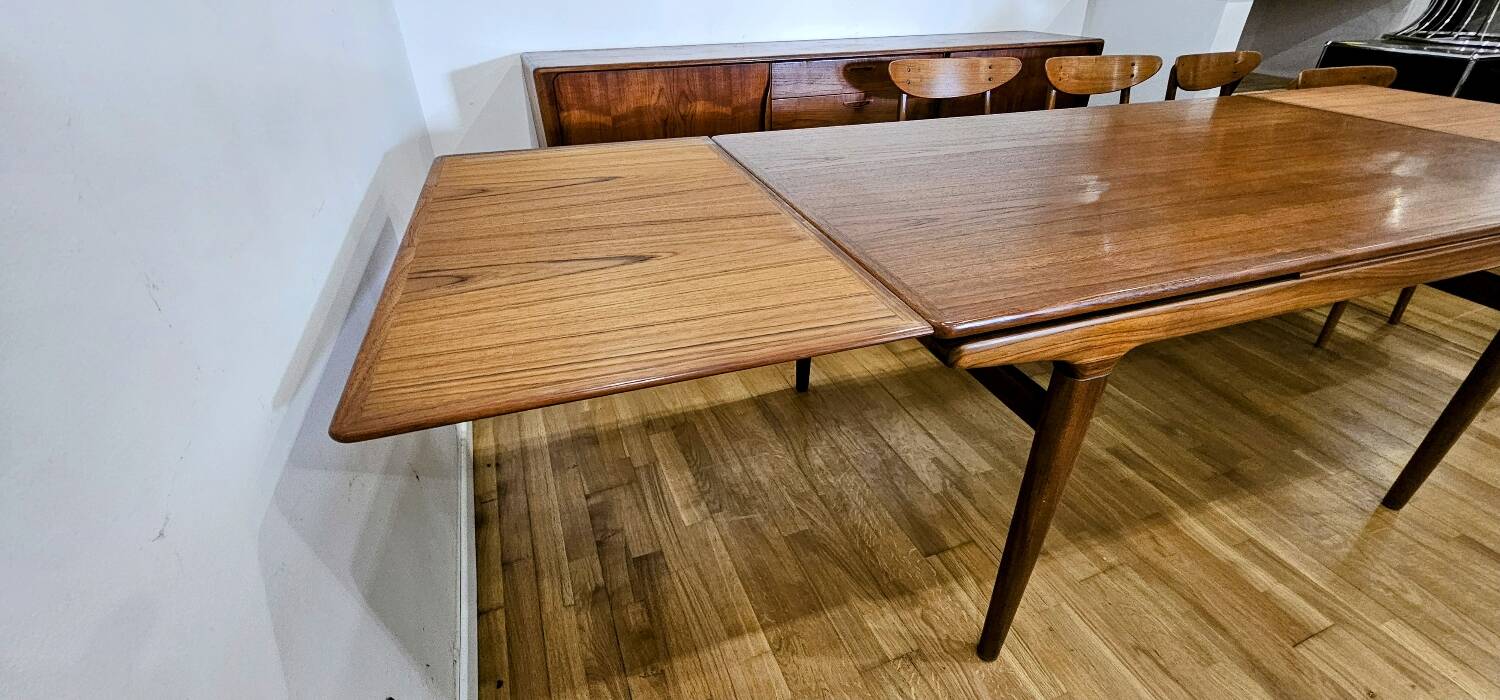 Danish teak table Scandinavian design by Johannes Andersen
