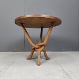 Vintage tribal art side table, 1960s