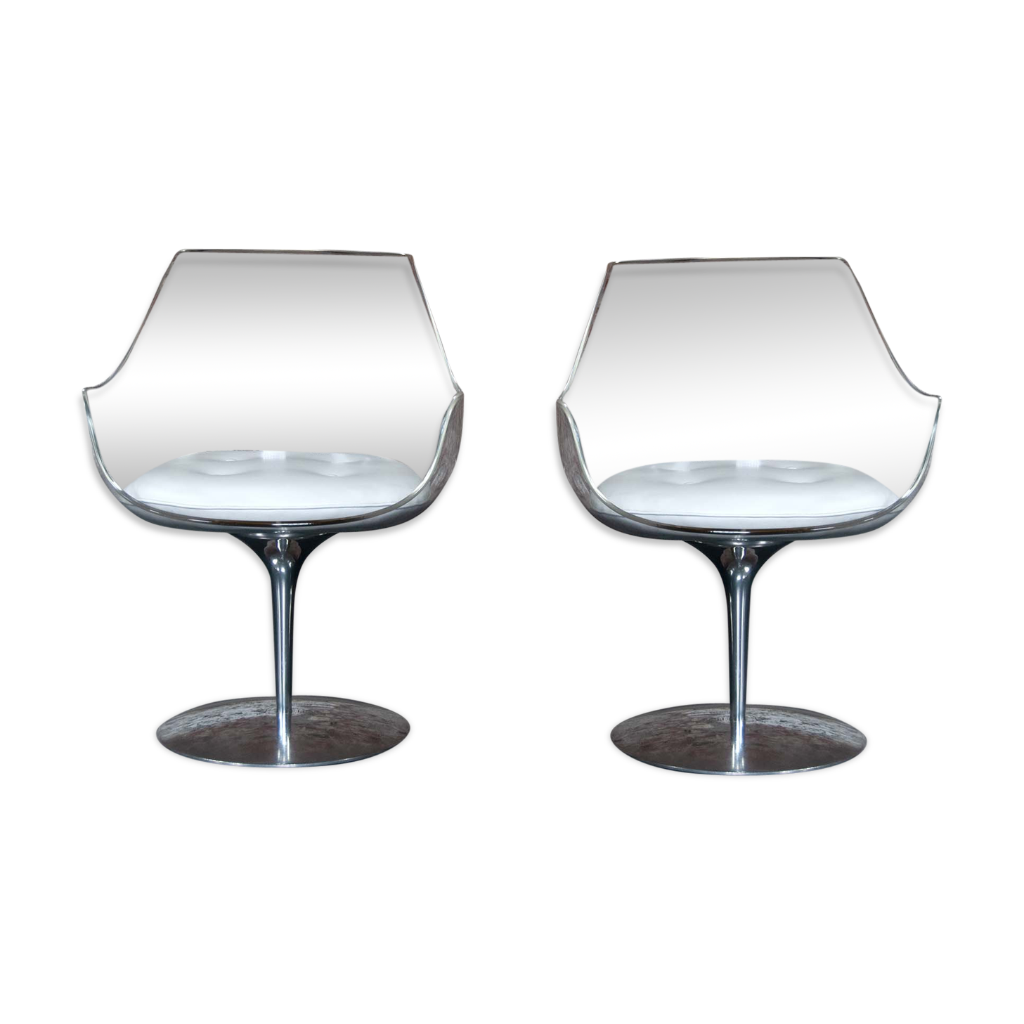 Champagne Chairs by Erwin & Estelle Laverne for Formes Nouvelles 1960s