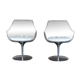 Chaises Champagne par Erwin et Estelle Laverne pour Formes Nouvelles années 1960