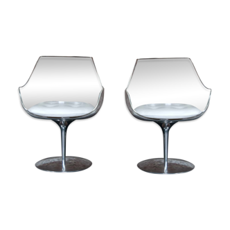 Champagne Chairs by Erwin & Estelle Laverne for Formes Nouvelles 1960s