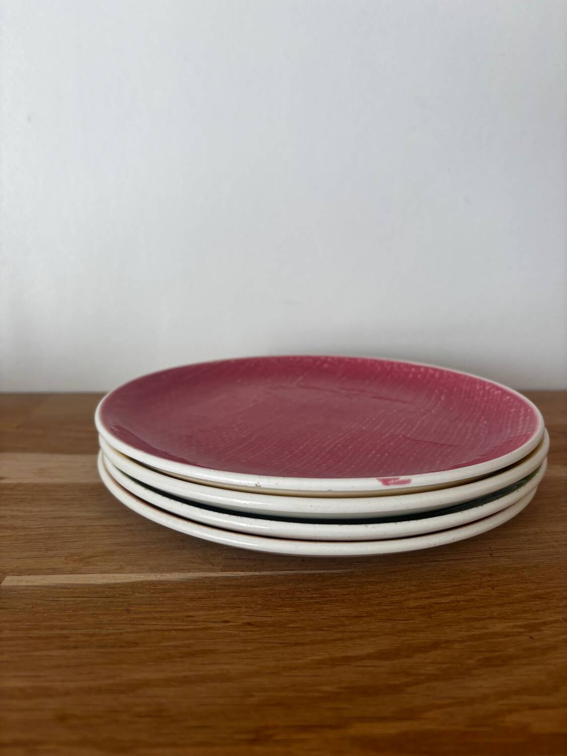 Vintage lot of 4 dessert plates Salins Deauville