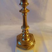 Antique bronze candlestick, 19th century, torch holder, candelabrum.