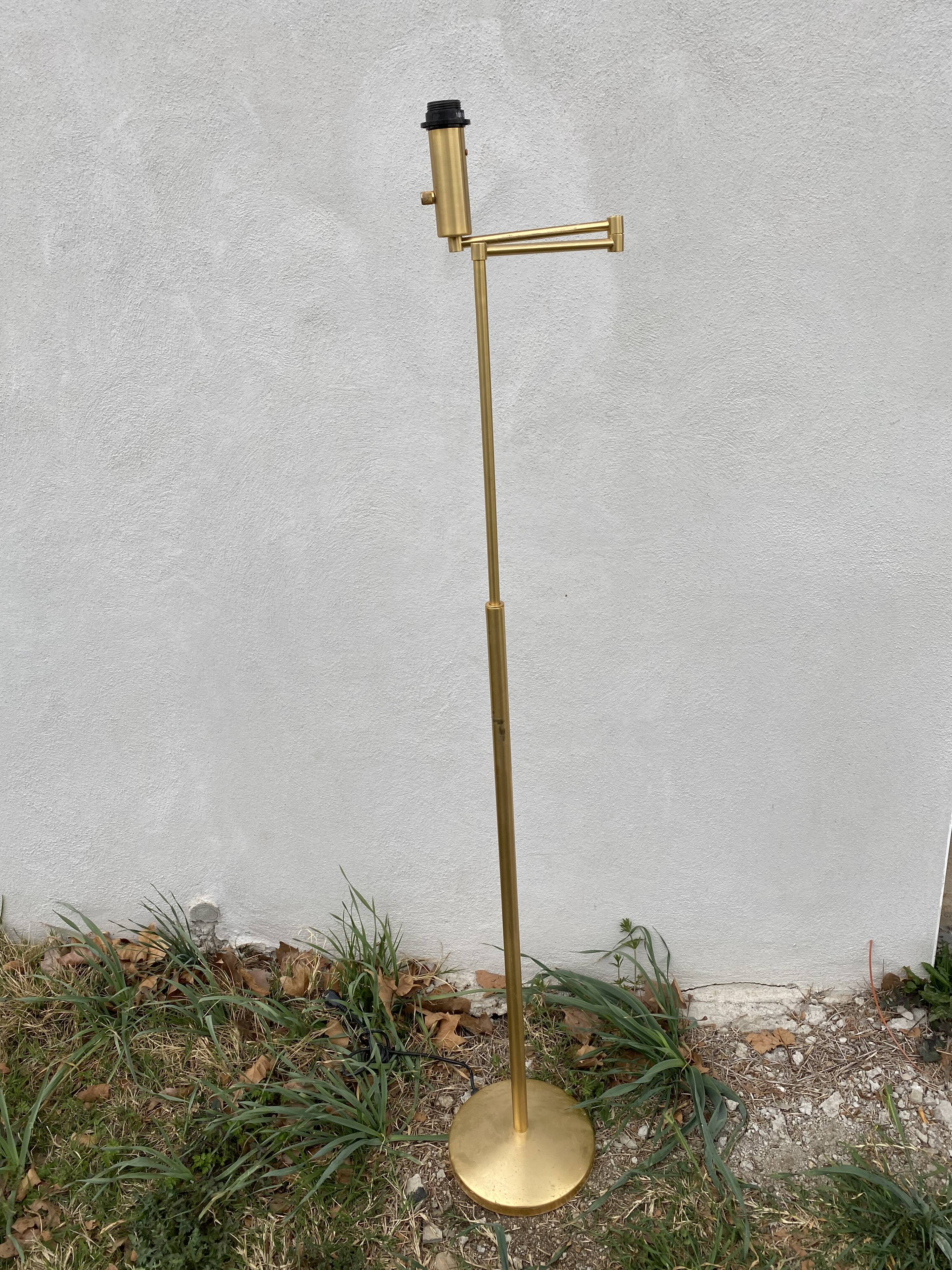 Brass e-reader floor lamp 1980