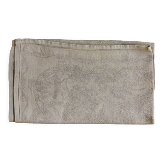 Khaki damask tea towel