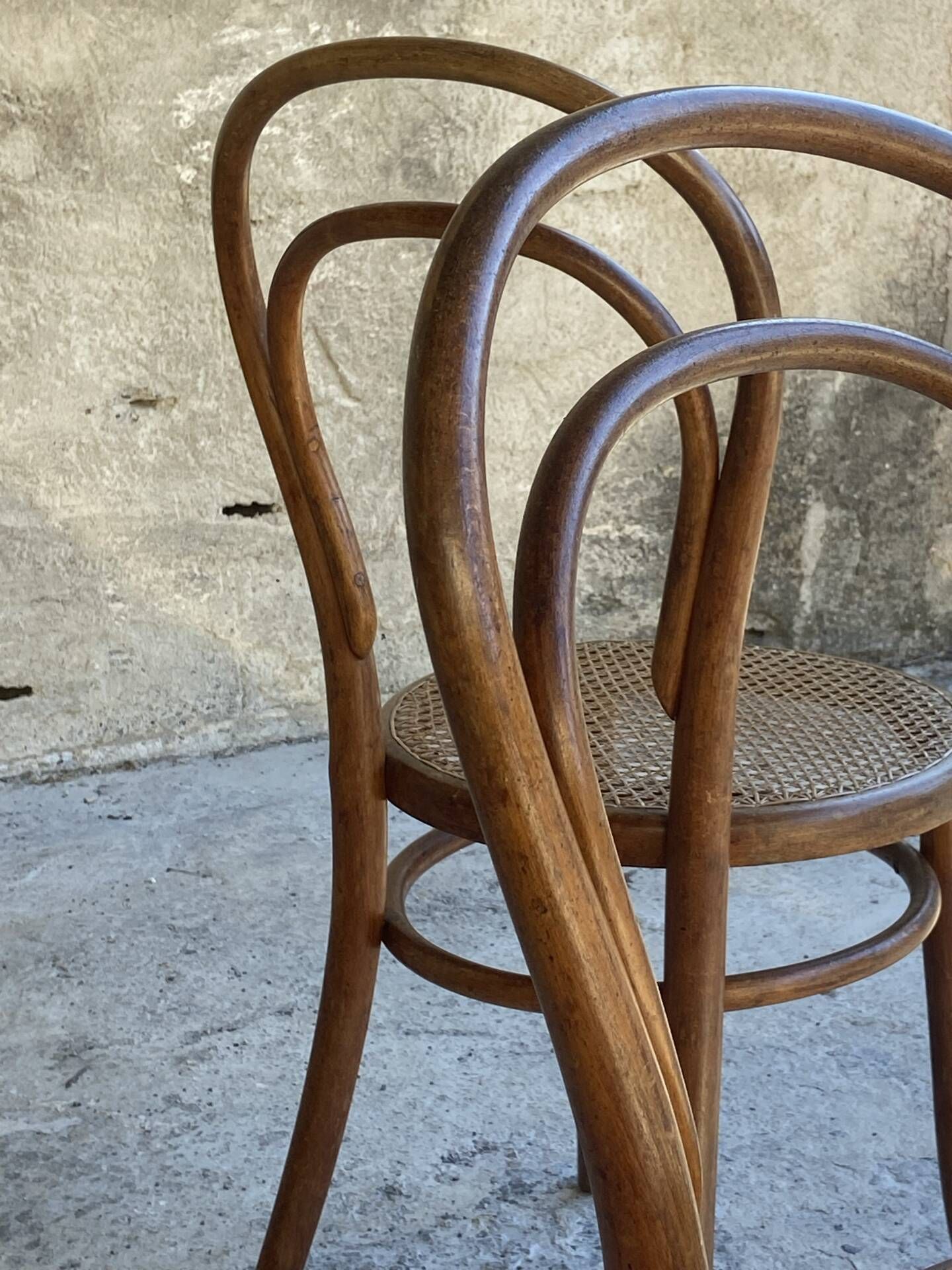 Set of Thonet chairs with caning