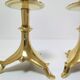 Pair of tripod lamps gilded bronze fondeur Poussielgue-Rusand