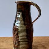 Vintage enameled stoneware pitcher